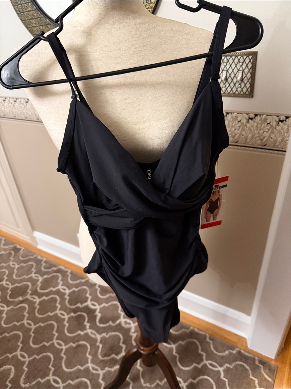 NEW with tags DKNY Black One-Piece Swimsuit size medium